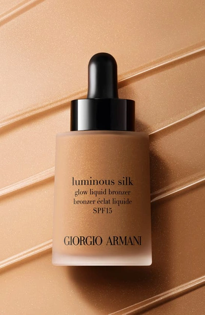 Shop Armani Beauty Luminous Silk Glow Liquid Bronzer Drops In 100 Medium To Tan