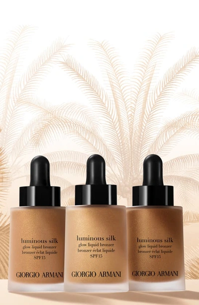 Shop Armani Beauty Luminous Silk Glow Liquid Bronzer Drops In 110 Tan To Deep