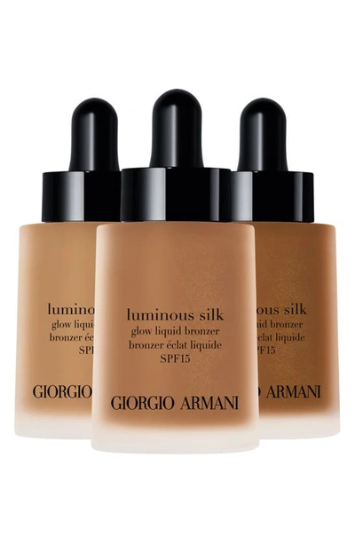 Shop Armani Beauty Luminous Silk Glow Liquid Bronzer Drops In 100 Medium To Tan