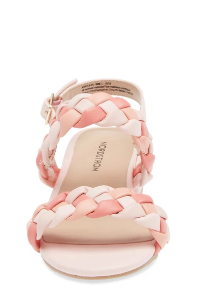 Nordstrom Kids' Rylie Braided Slingback Sandal In Pink Lantana