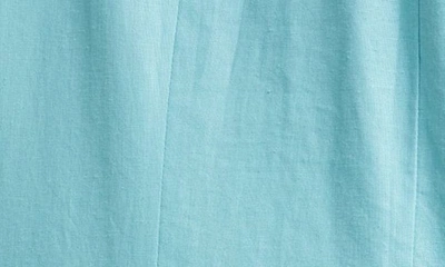Open Edit Oversize Linen Blend Blazer In Teal Shore