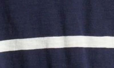 Shop Caslon Crewneck Tie Front T-shirt In Navy Peacoat-ivory Jan Stripe