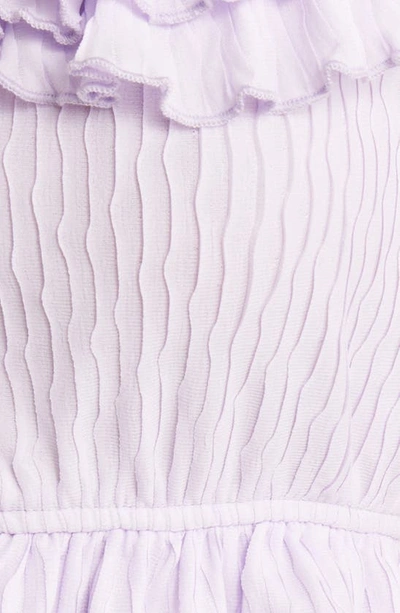 Shop Astr Pintuck Tie Front Crop Top In Lavender