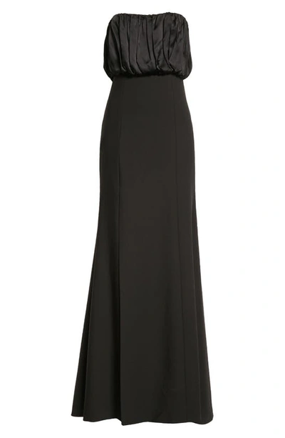 Shop Cinq À Sept Laurence Strapless Gown In Black