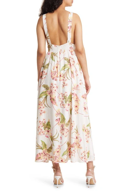 Shop Wayf Nia Floral Sundress In Ivory Tropical