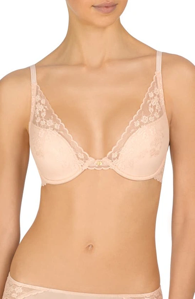 Shop Natori Cherry Blossom Convertible Underwire Bra In Cameo Rose