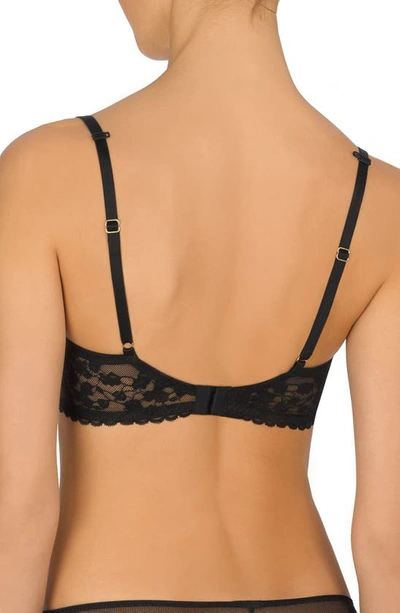 Natori Cherry Blossom Convertible Contour Underwire Bra 721191 In Black
