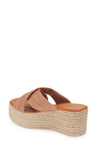 Cordani Bella Espadrille Wedge Sandal In Camel Leather