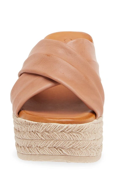 Cordani Bella Espadrille Wedge Sandal In Camel Leather
