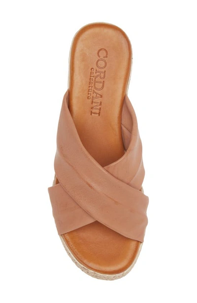 Cordani Bella Espadrille Wedge Sandal In Camel Leather