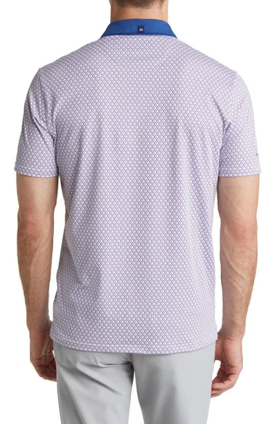 Shop Mizzen + Main Mizzen+main Versa Performance Golf Polo In Purple Wine Diamond Print