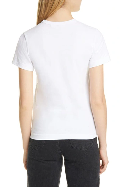 Shop Comme Des Garçons Camouflage Heart Graphic Tee In White