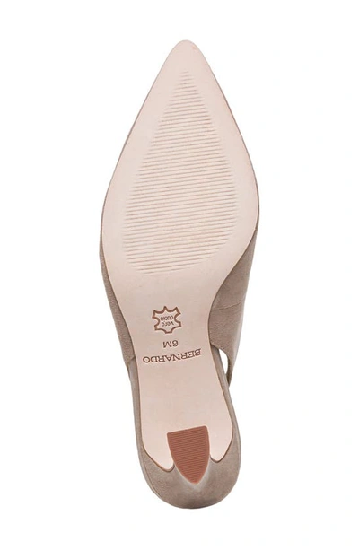 Bernardo Slingback Pump In Beige Suede