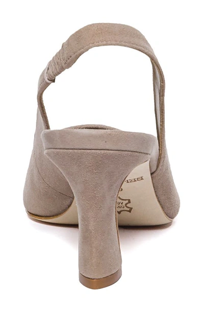 Bernardo Slingback Pump In Beige Suede