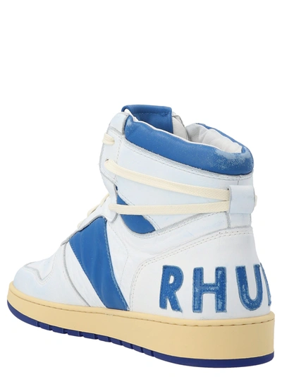 Shop Rhude 'rhecess Hi' Sneakers In Blue