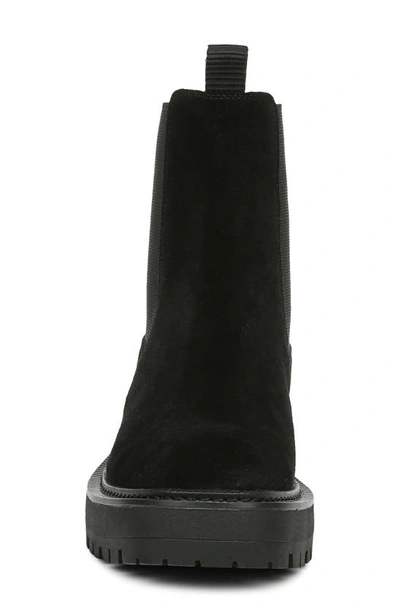 Shop Sam Edelman Laguna Waterproof Lug Sole Chelsea Boot In Black Suede
