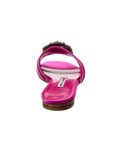 Shop Manolo Blahnik Martamod Satin Sandal In Pink