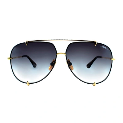 Shop Dita Talon Dt 23007-a-blk-gld-62-z Unisex Aviator Sunglasses In Gold