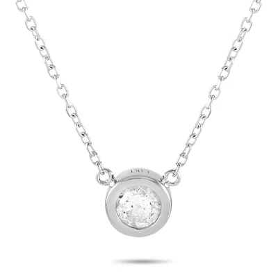 Non Branded Lb Exclusive 14k White Gold 0.20ct Diamond Necklace