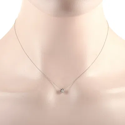 Non Branded Lb Exclusive 14k White Gold 0.20ct Diamond Necklace