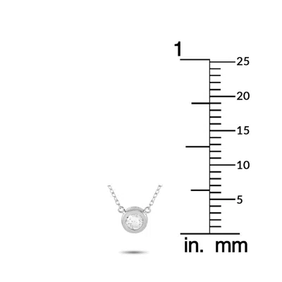 Non Branded Lb Exclusive 14k White Gold 0.20ct Diamond Necklace
