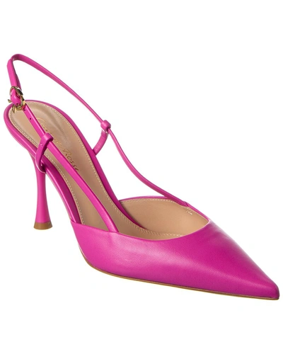 Shop Gianvito Rossi Ascent 85 Leather Slingback Pump In Pink