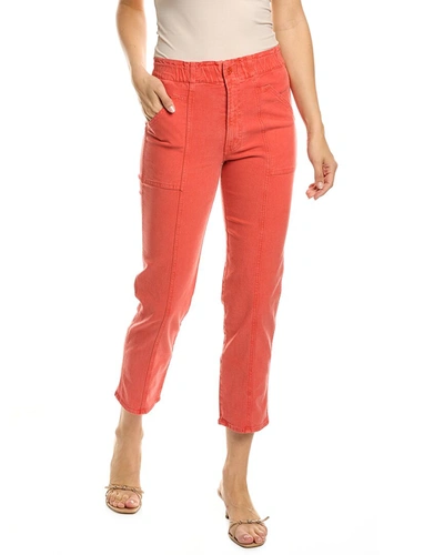 Shop Mother The Springy Hot Coral Ankle Jean In Orange