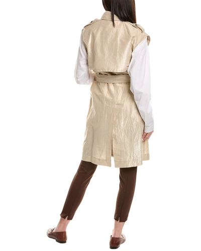 Shop Brunello Cucinelli Belted Trench Coat In Beige