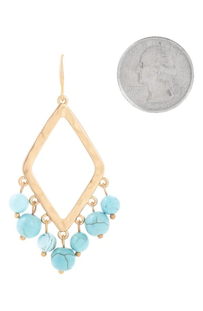 Saachi Eternity Natural Stone Dangle Earrings In Turquoise