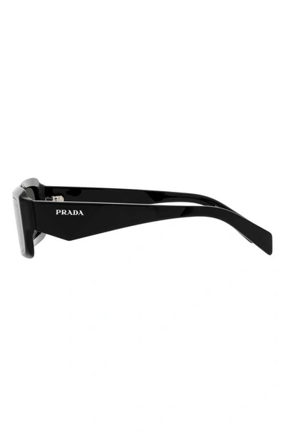 Shop Prada 55mm Irregular Sunglasses In Black