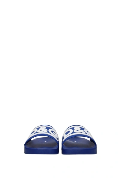 Shop Dolce & Gabbana Slippers And Clogs Rubber Blue White