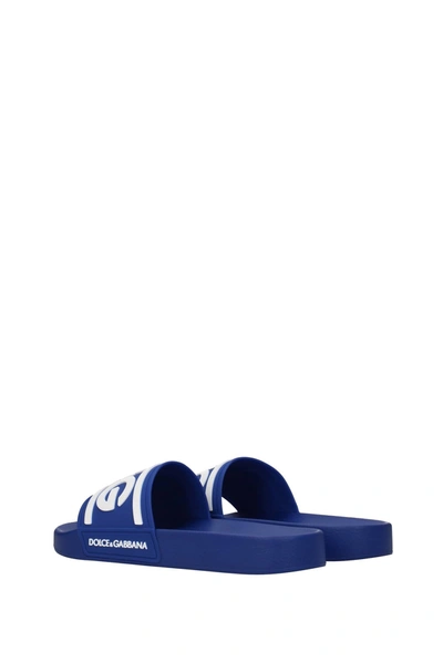 Shop Dolce & Gabbana Slippers And Clogs Rubber Blue White