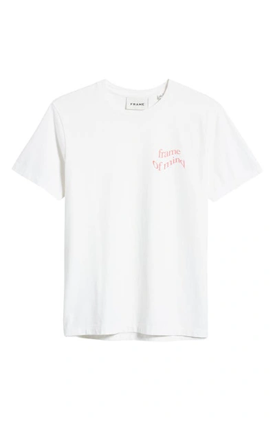 Shop Frame Logo Graphic T-shirt In Blanc W/ Pop Rose