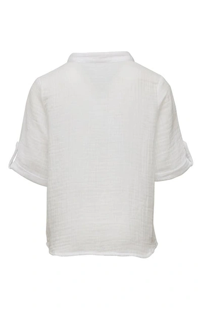 Snapper Rock Kids' Frankie Cotton Gauze Shirt In White