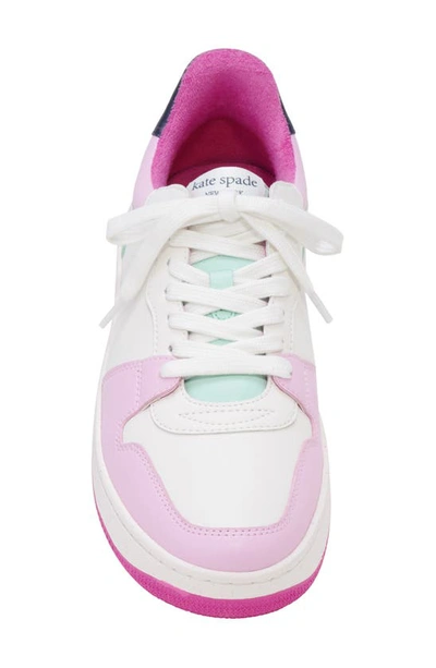 Shop Kate Spade Bolt Colorblock Sneaker In Opt Wht/ Violet Blush
