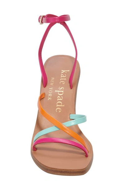 Shop Kate Spade Charmer Strappy Sandal In Rose Jam/ Low Tide/ Satsuma
