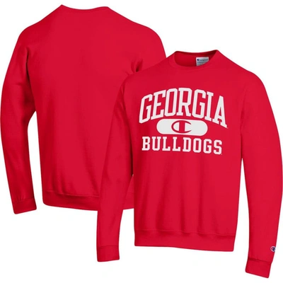 Shop Champion Red Georgia Bulldogs Arch Pill Sweatshirt