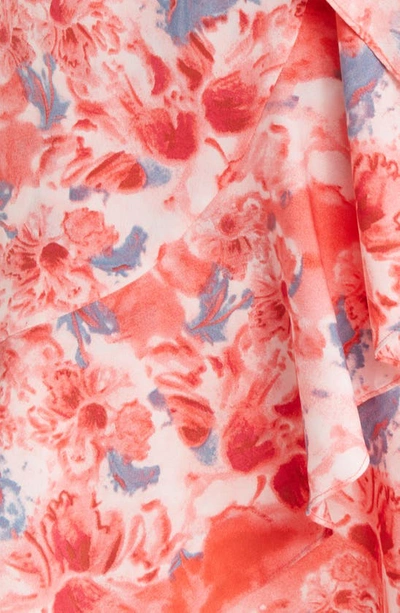 Shop Chelsea28 Faux Wrap Floral Midi Dress In Pink Multi Floral