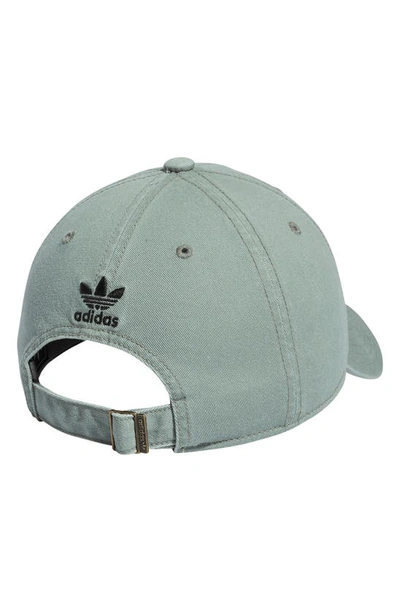 Shop Adidas Originals Relaxed Baseball Cap In Silver Green/ Black