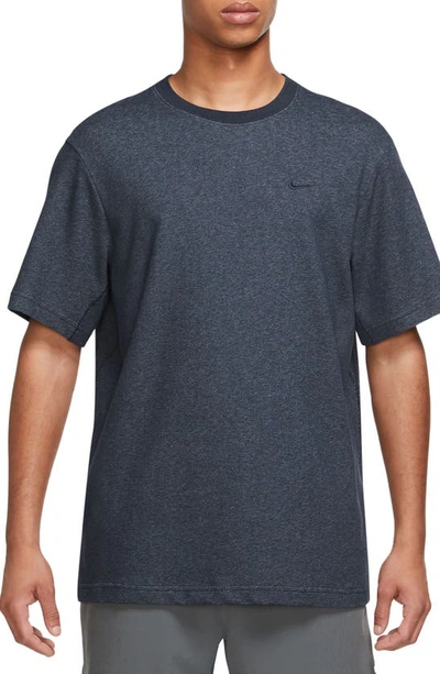 Shop Nike Primary Training Dri-fit Short Sleeve T-shirt In Obsidianheather/ Htr/ Obsidian