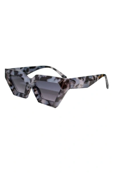 Shop Fifth & Ninth Alaia 53mm Polarized Cat Eye Sunglasses In Black Torte/ Black