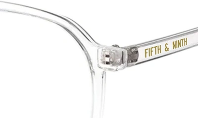 Shop Fifth & Ninth 55mm Ruby Round Blue Light Blocking Glasses In Clear/ Clear