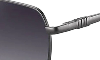 Shop Fifth & Ninth East 62mm Polarized Aviator Sunglasses In Black/ Black