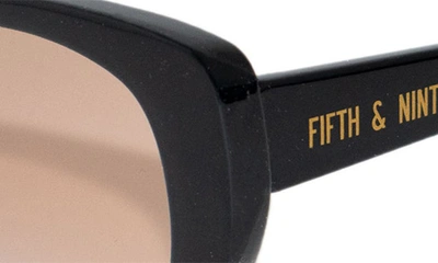 Fifth & Ninth Dolly 68mm Oversize Polarized Oval Sunglasses In Black/ Rose