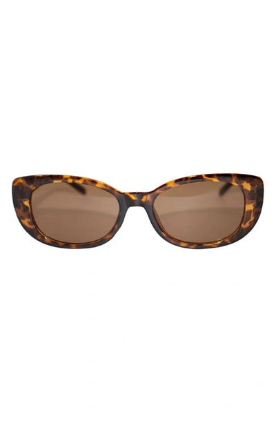 Shop Fifth & Ninth Dolly 68mm Oversize Polarized Oval Sunglasses In Torte/ Brown