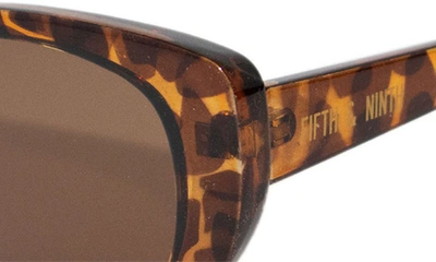 Fifth & Ninth Dolly 68mm Oversize Polarized Oval Sunglasses In Torte/ Brown
