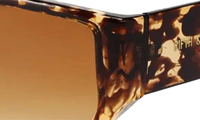 Shop Fifth & Ninth Ash 56mm Polarized Geometric Sunglasses In Torte/ Brown