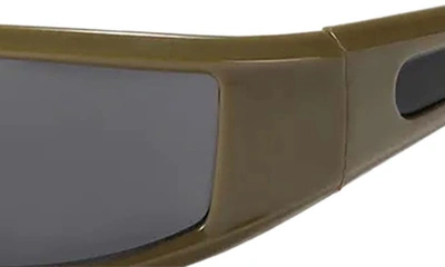 Shop Fifth & Ninth Ford 59mm Polarized Wraparound Sunglasses In Green/ Black