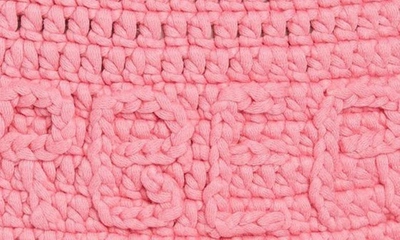 Shop Burberry Crochet Bucket Hat In Bubblegum Pink