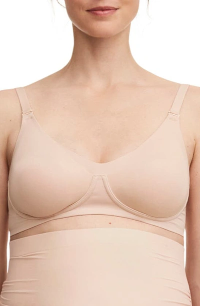 Chantelle Lingerie Pure Wireless Unlined Maternity/nursing Bra In Nude Blush-1n